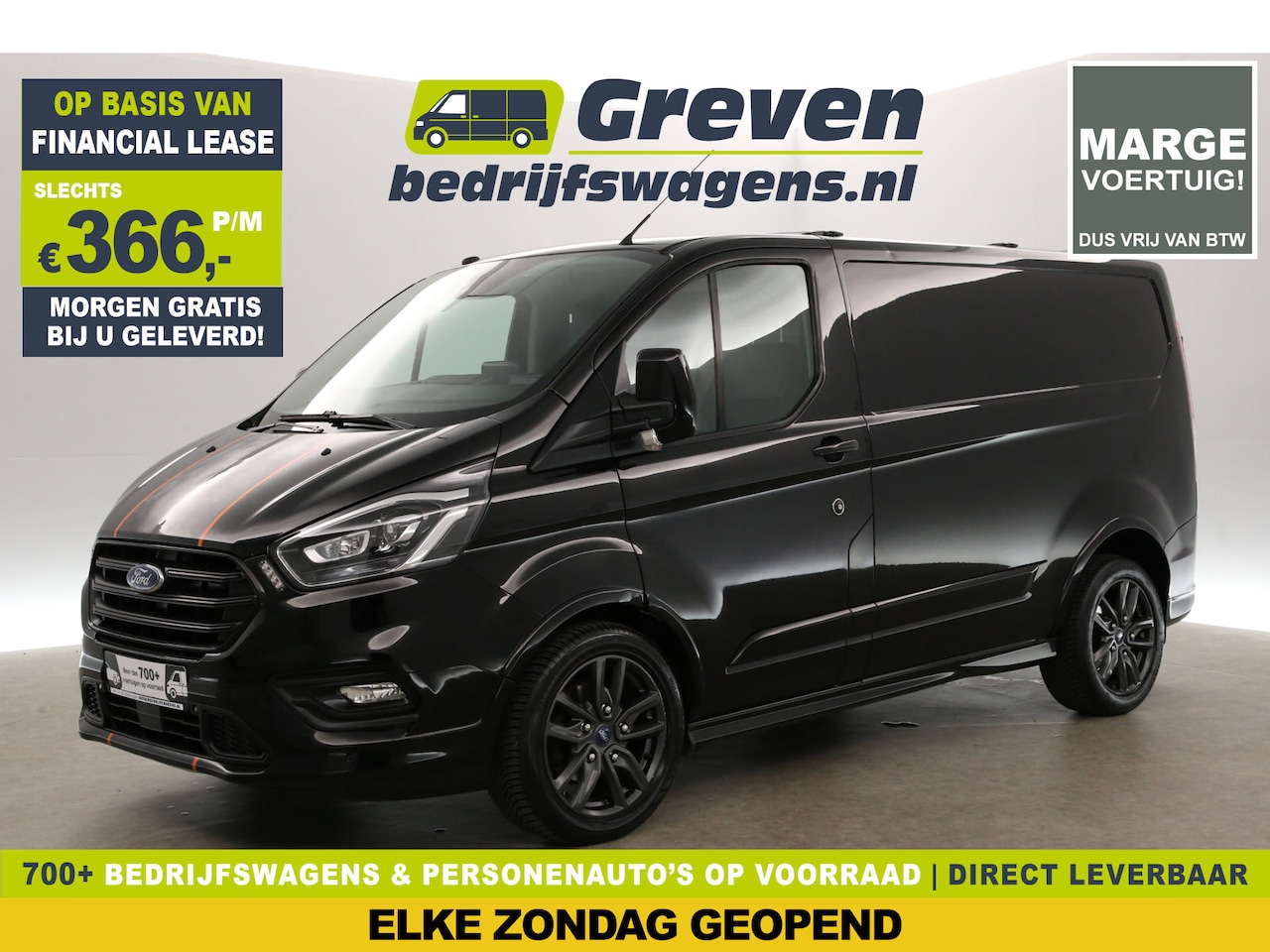 Ford Transit Custom - 290 2.0 TDCI L1H1 Sport | MARGE! | Automaat | Airco | Camera | Cruise | Carplay | 3 Persoo - AutoWereld.nl