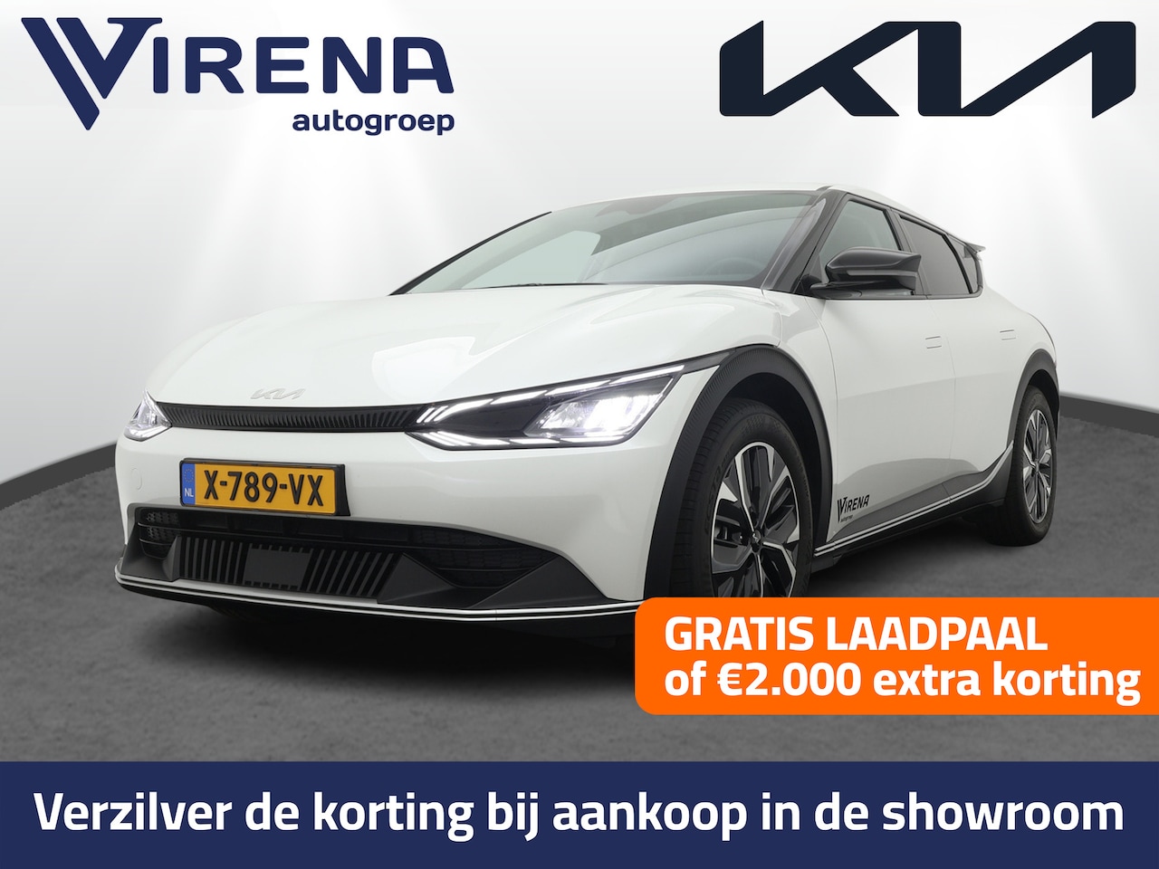 Kia EV6 - Light 58 kWh - SOH 98,9% - Navigatie - Apple Carplay/Android Auto - Climate Control - Priv - AutoWereld.nl