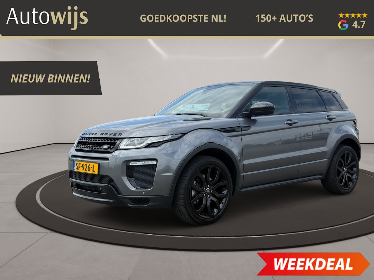 Land Rover Range Rover Evoque - 2.0 TD4 HSE|R-Dynamic|Leder|trekhaak|Navi|Goed onderhouden - AutoWereld.nl