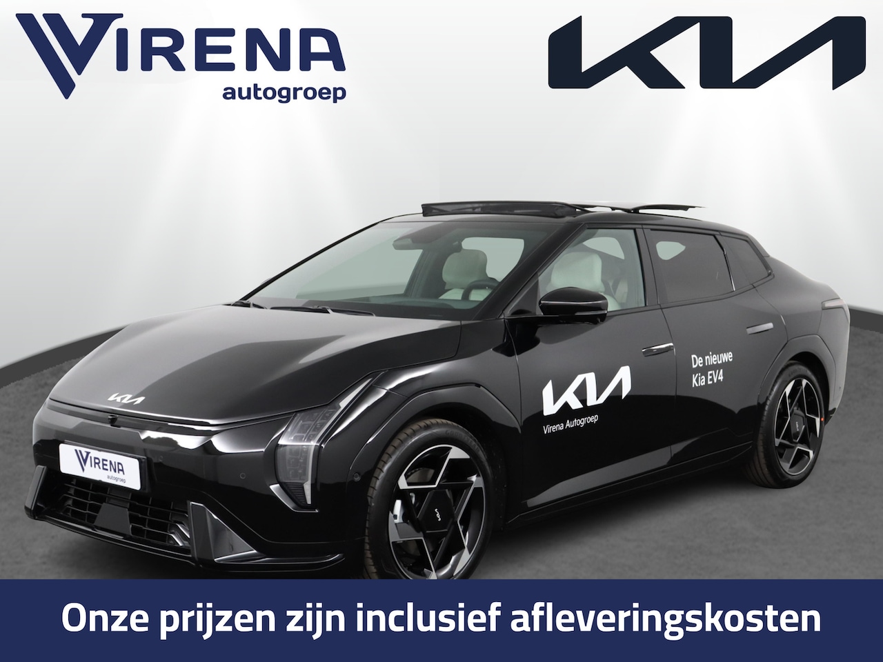 Kia EV4 Fastback - GT-PlusLine 81.4 kWh - Stoelverwarming/ventilatie - Glazen Schuif-/kanteldak - Elektrisch - AutoWereld.nl