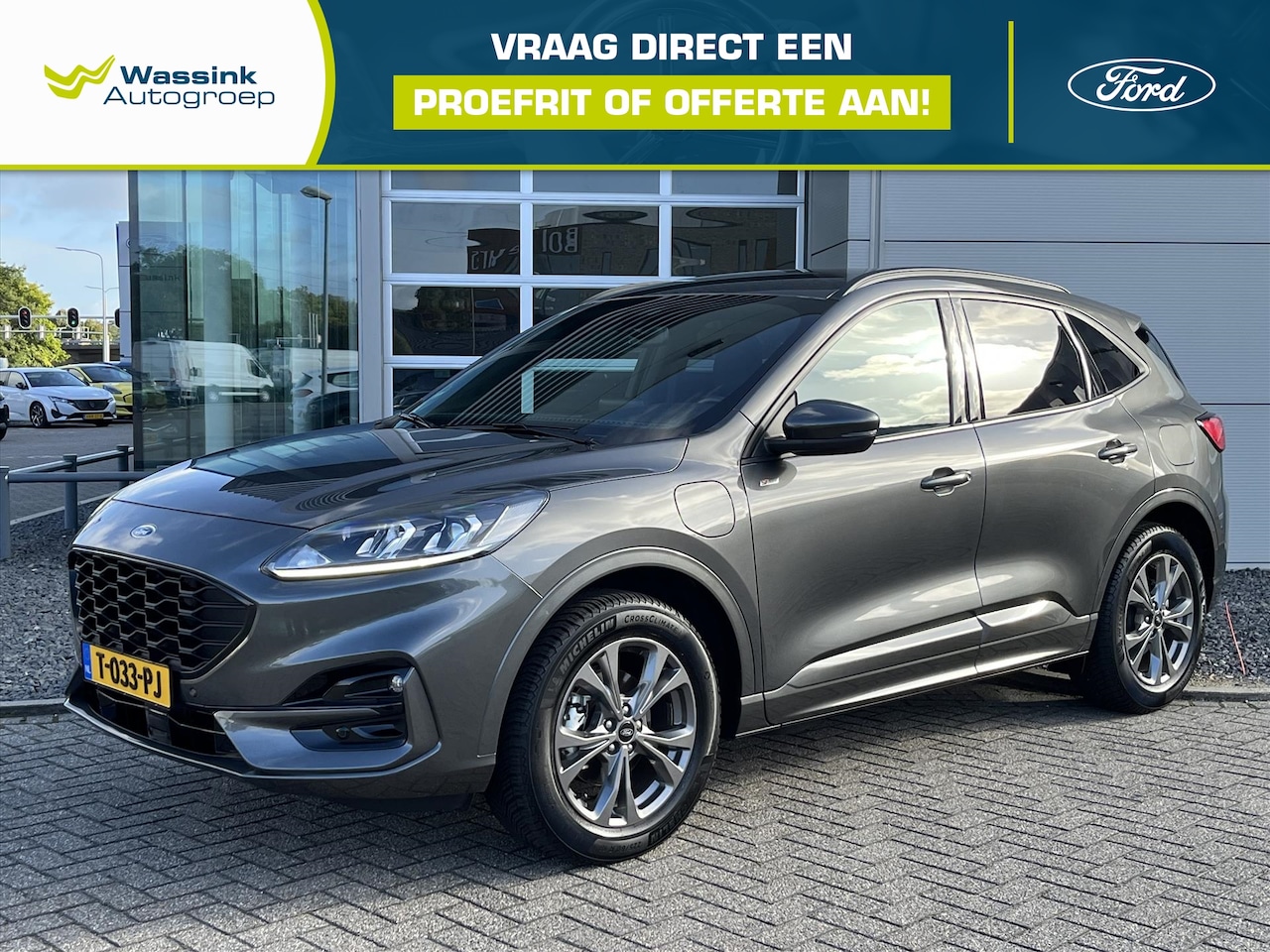 Ford Kuga - 2.5 PHEV e-CVT 225pk ST-Line | Stoel en stuur verwarming | Navigatie | Trekhaak | Parkeer - AutoWereld.nl