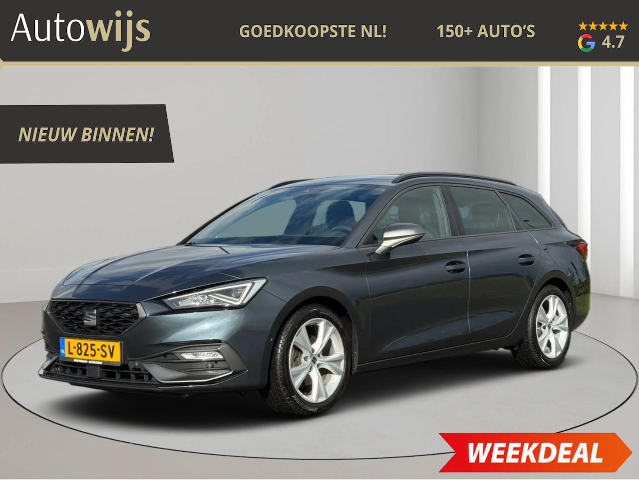 SEAT Leon Sportstourer - 1.5 TSI FR|LED|NL AUTO|Digidash|PDC|Trekhaak - AutoWereld.nl