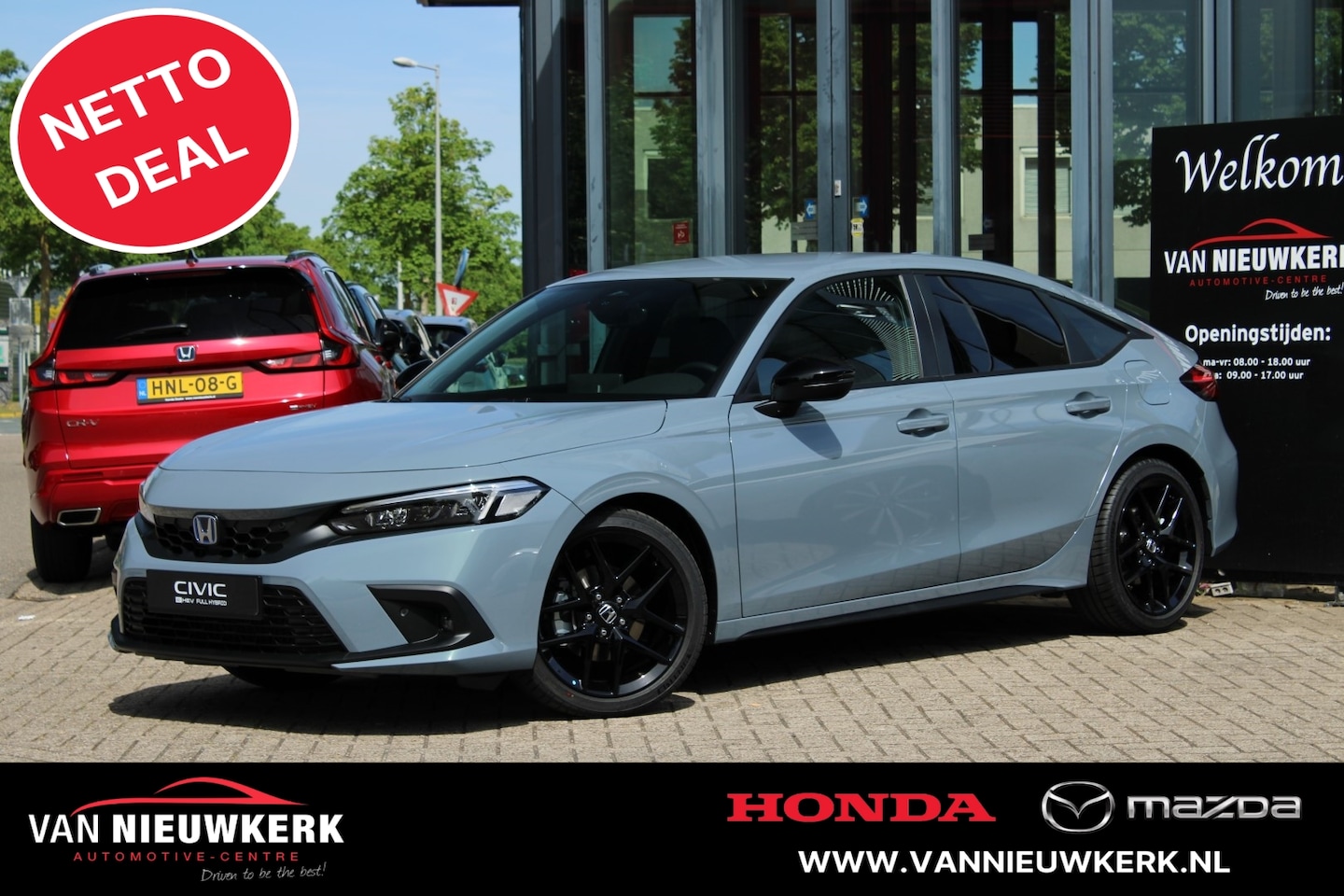 Honda Civic - 2.0 HYBRID 184PK Automaat Sport Draadloze Telefoonlader Draadloze Carplay 18inch - AutoWereld.nl