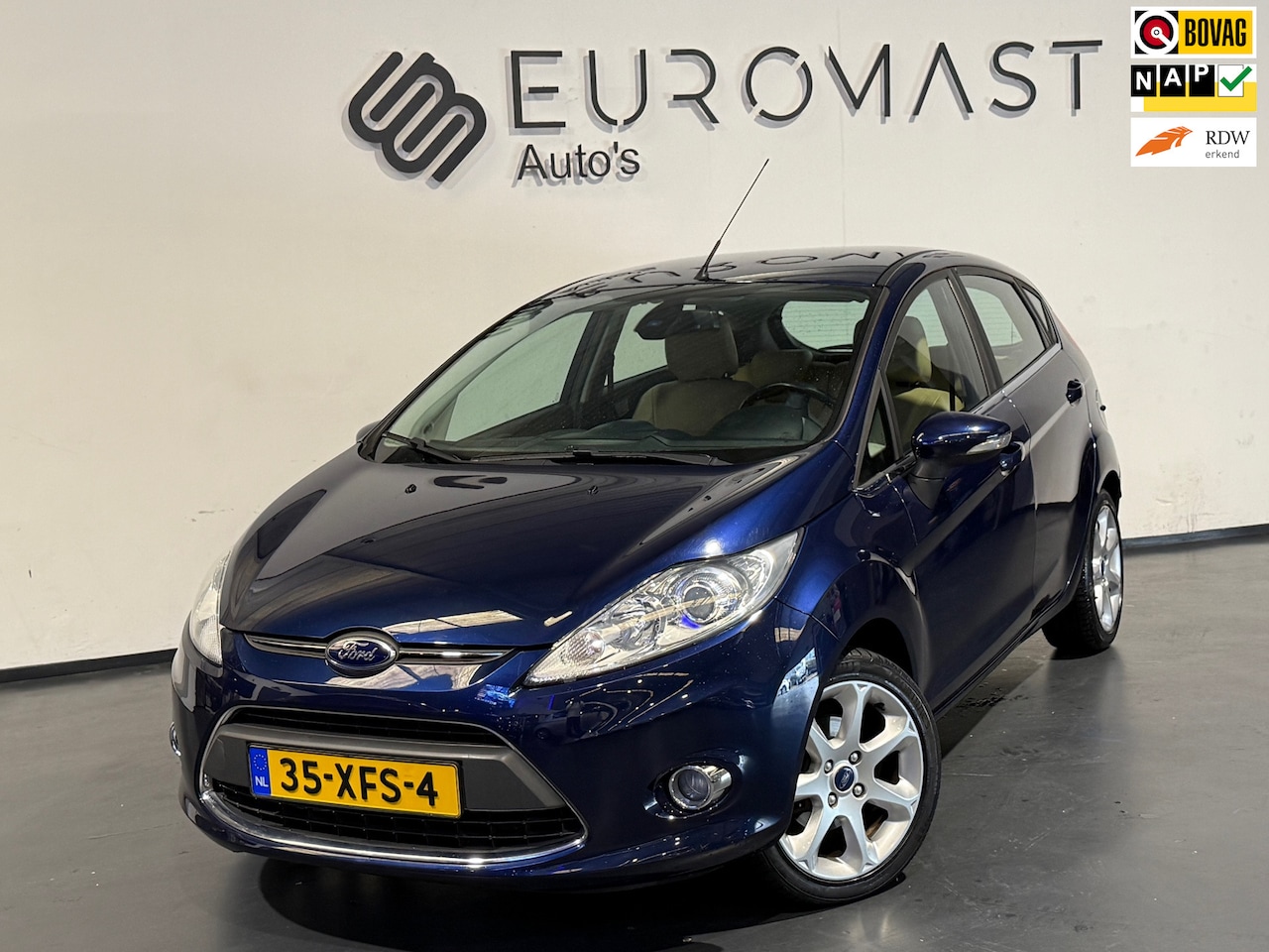 Ford Fiesta - 1.25 Titanium Leder bekleding Airco Cruise Pdc Nieuwe Apk - AutoWereld.nl