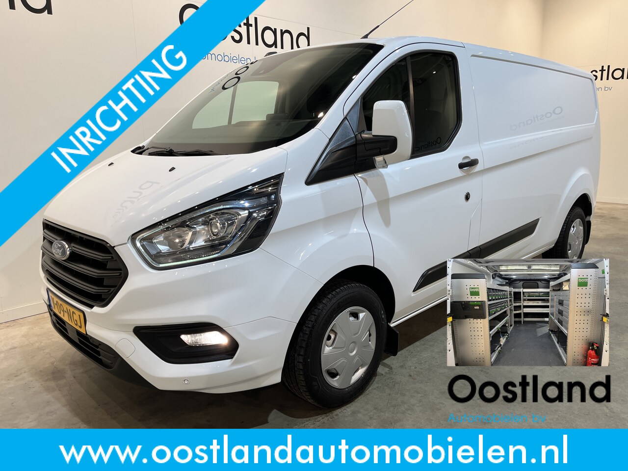 Ford Transit Custom - 2.0 TDCI L2H1 Trend / Servicebus / Bott Inrichting / Euro 6 / Airco / CarPlay / Camera / C - AutoWereld.nl