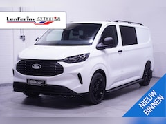 Ford Transit Custom - 2.0 TDCI 136 pk L2 Dubbel Cabine Black&White Edition 19" LMV, Treeplanken, Dakrails, Laadr