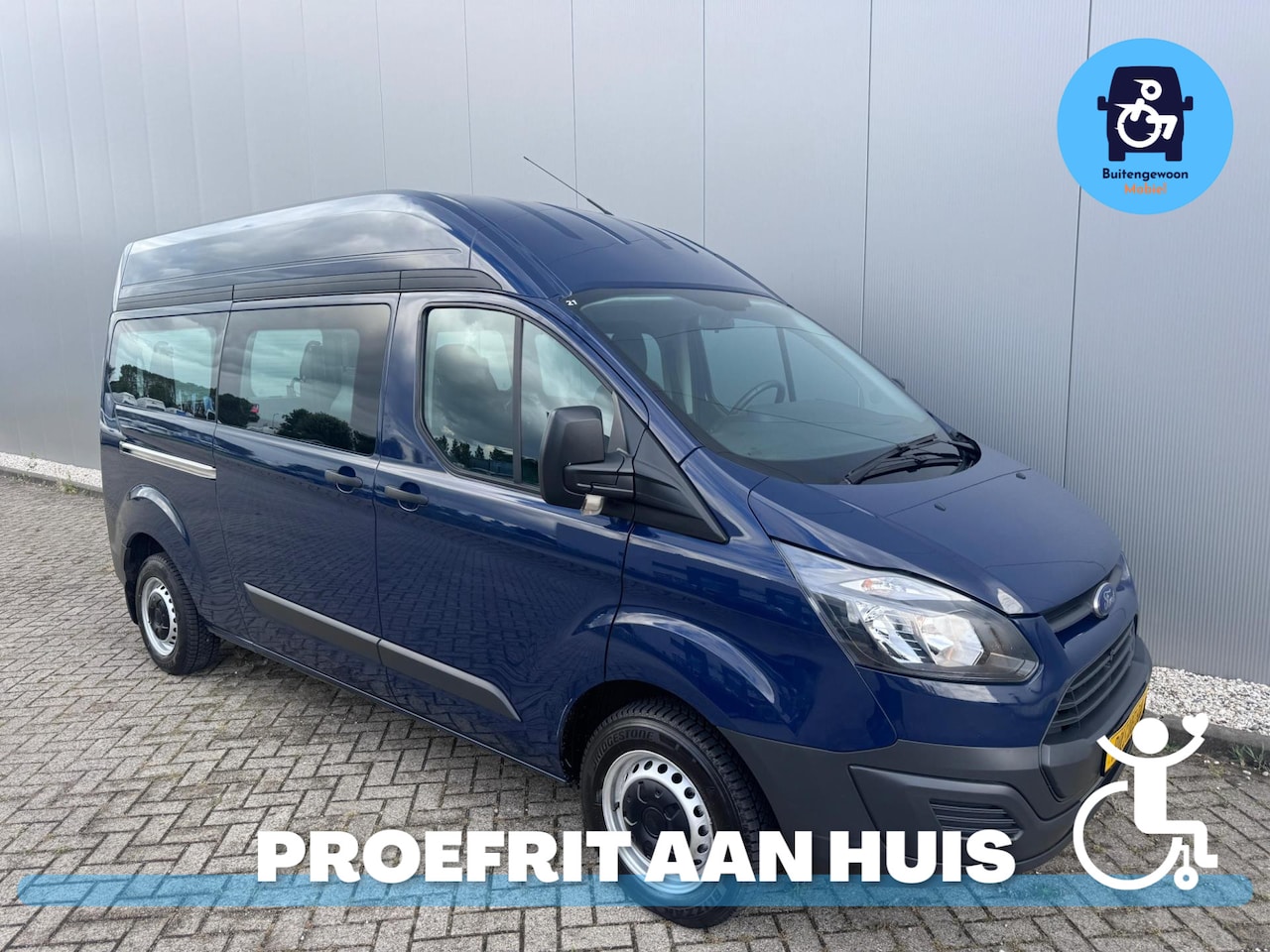 Ford Transit Custom - Rolstoelbus Rolstoel Voorin 3 Persoons - AutoWereld.nl