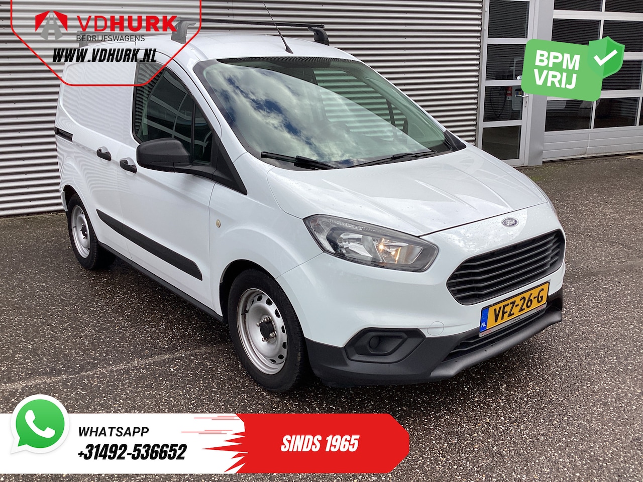 Ford Transit Courier - 1.0 EcoBoost 100 pk Trend Benzine BPM VRIJ 2xSchuifdeur/ Airco/ Camera/ Trekhaak/ Dakdrage - AutoWereld.nl