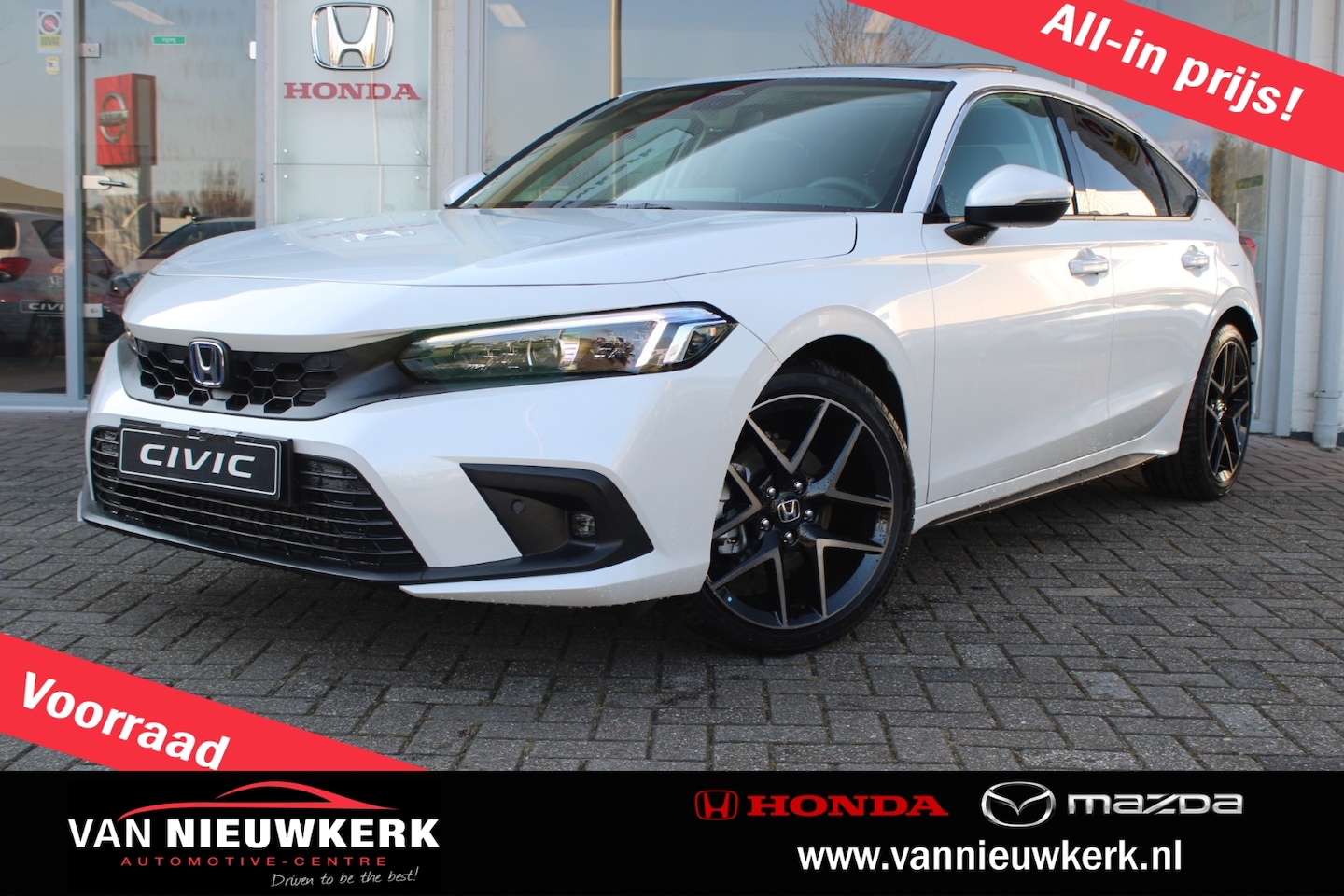 Honda Civic - 2.0 HYBRID 184PK Automaat Advance | Bose | Panoramadak | Leer - AutoWereld.nl
