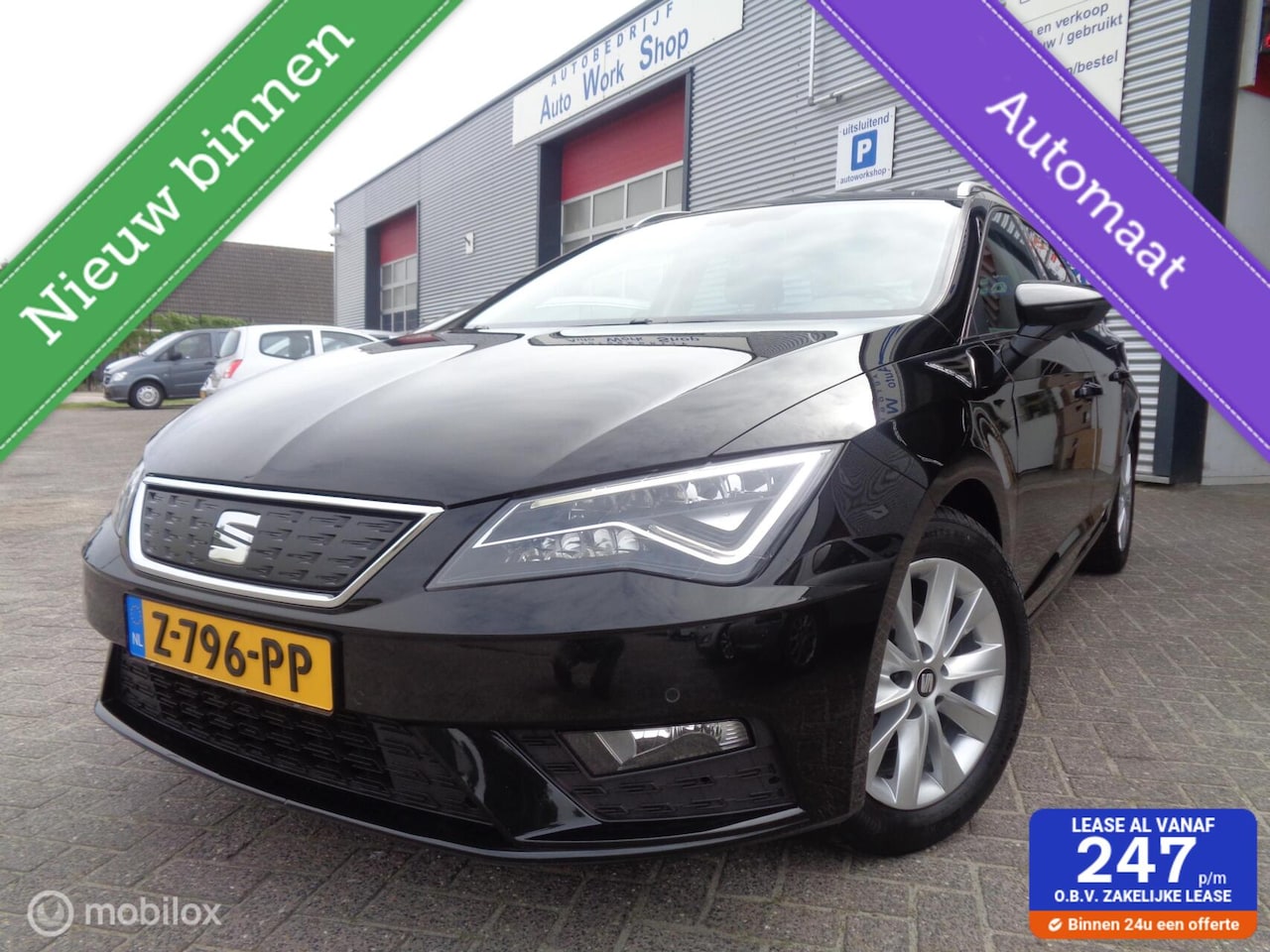 SEAT Leon ST - 1.0 EcoTSI Style Business/Airco/LED/PDC/AUTOMAAT DSG-7/Trekhaak/Carplay/Lm velgen/1st eig - AutoWereld.nl