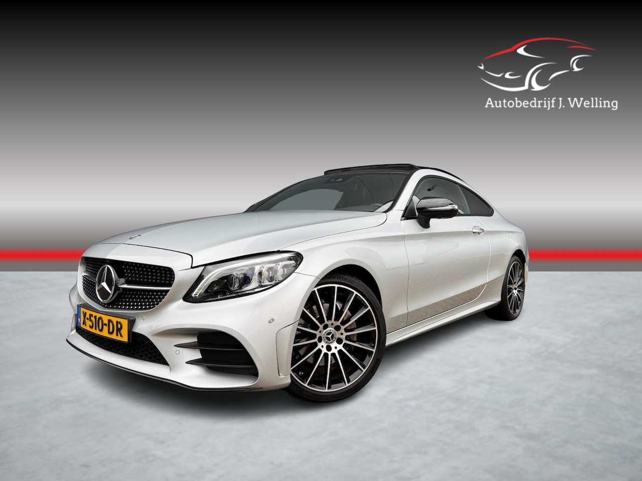 Mercedes-Benz C-klasse Coupé - 180 AMG line Pano / 360cam / 19 inch Burmester - AutoWereld.nl