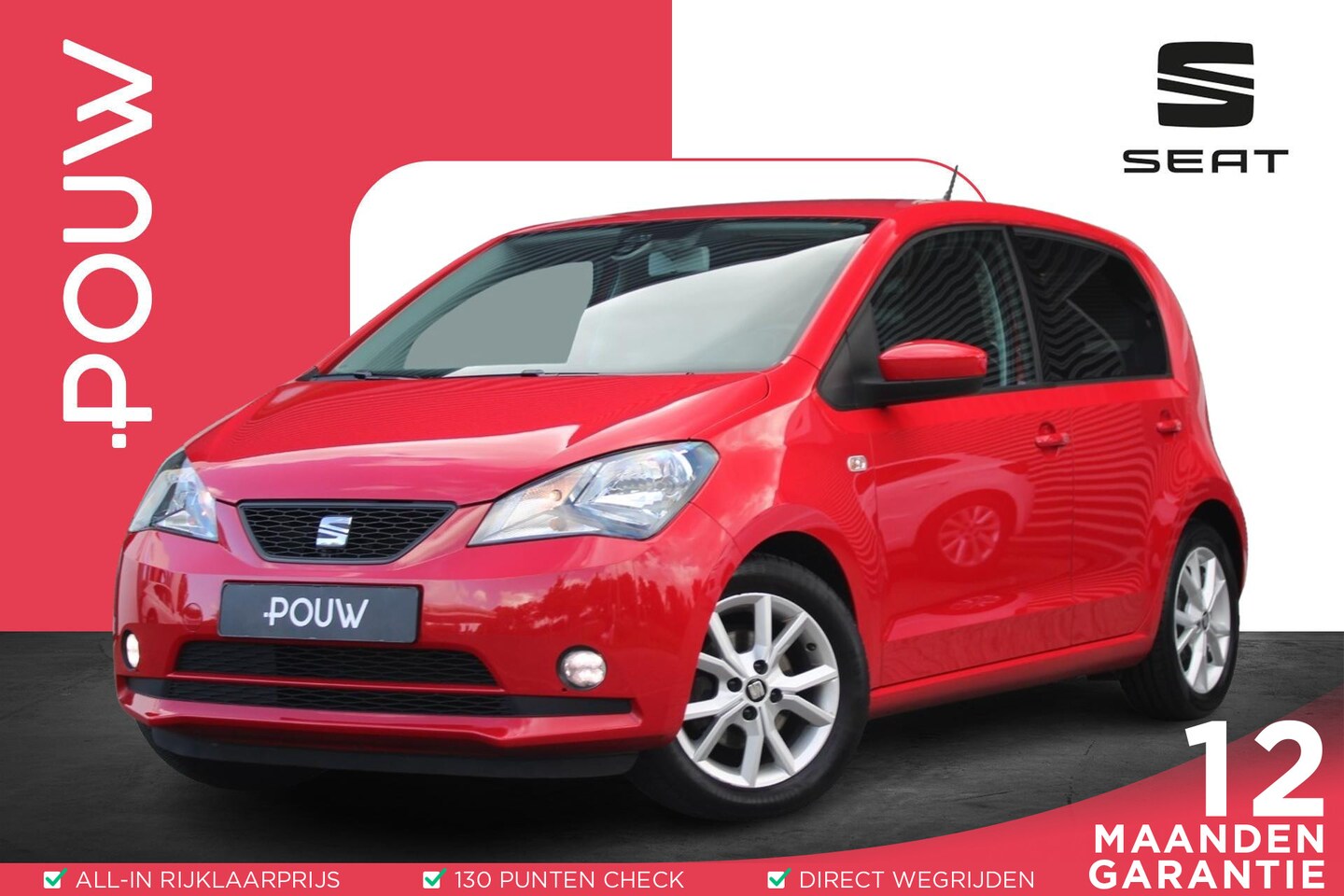 SEAT Mii - 1.0 60pk Sport Intense | Parkeersensoren Achter | Getinte Achterramen | Airco | Cruise Con - AutoWereld.nl