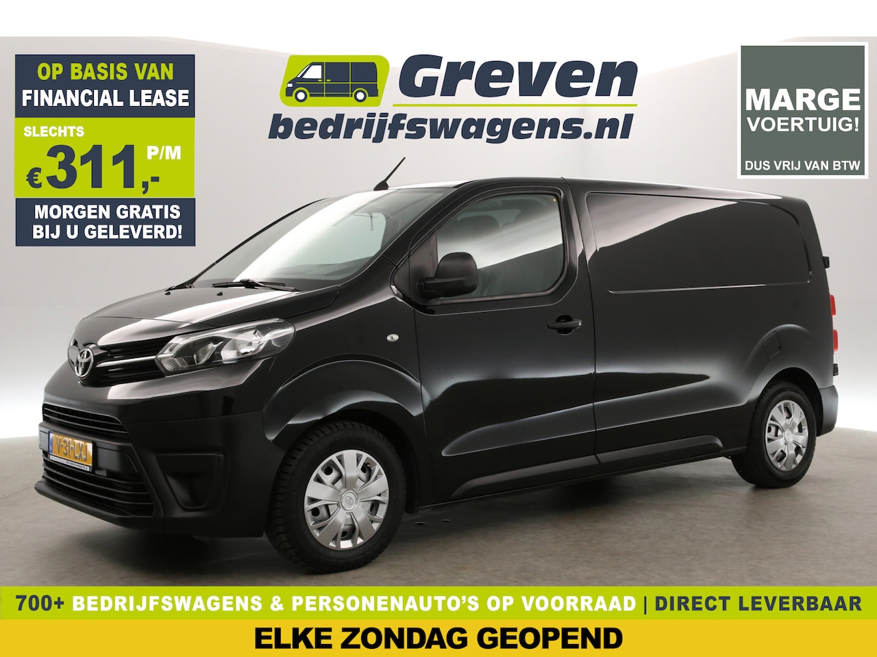 Toyota ProAce - 1.6 D-4D L2H1 | MARGE | Airco | Cruise | 3 Persoons | Parkeersensoren | Trekhaak - AutoWereld.nl