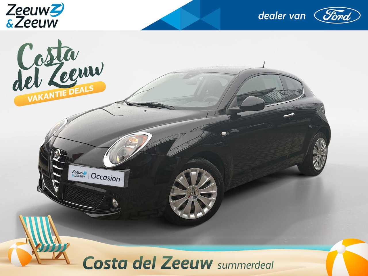 Alfa Romeo MiTo - 0.9 TwinAir Exclusive |Navigatie-pakket| Lederen bekleding| Cruisecontrol| 12 maanden Bova - AutoWereld.nl