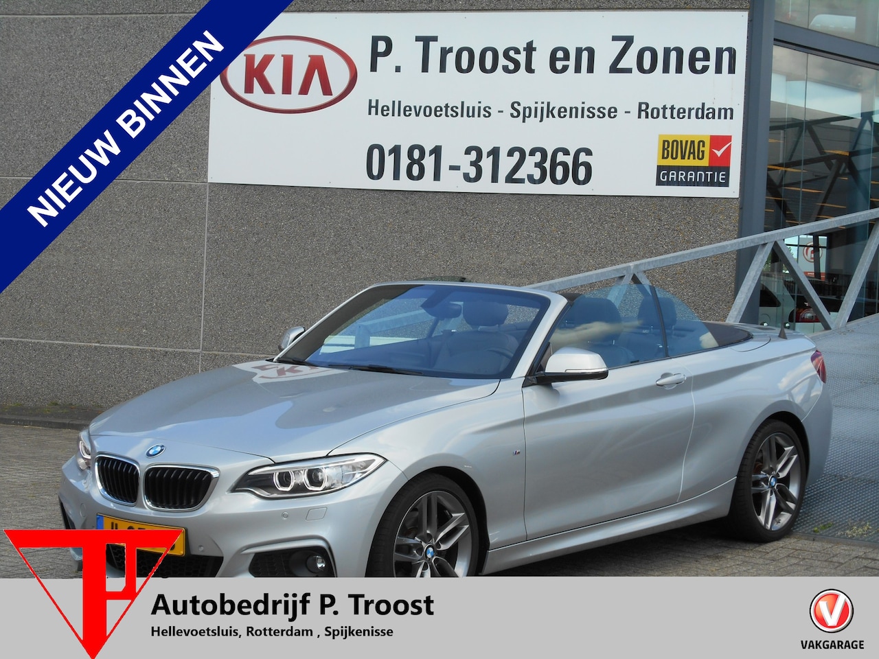 BMW 2-serie Cabrio - 220I AUTOMAAT M-pakket Navigatie/Lederen bekleding/Stoelverwarming/Led dagrijverlichting - AutoWereld.nl