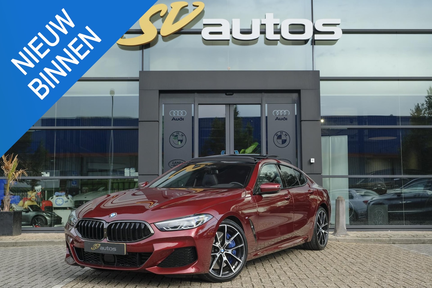 BMW 8-serie Gran Coupé - 840i 333pk M-sport xDrive Panoramadak M8 seats Bowers&Wilkins Stoelkoeling Aventurin Rot 2 - AutoWereld.nl