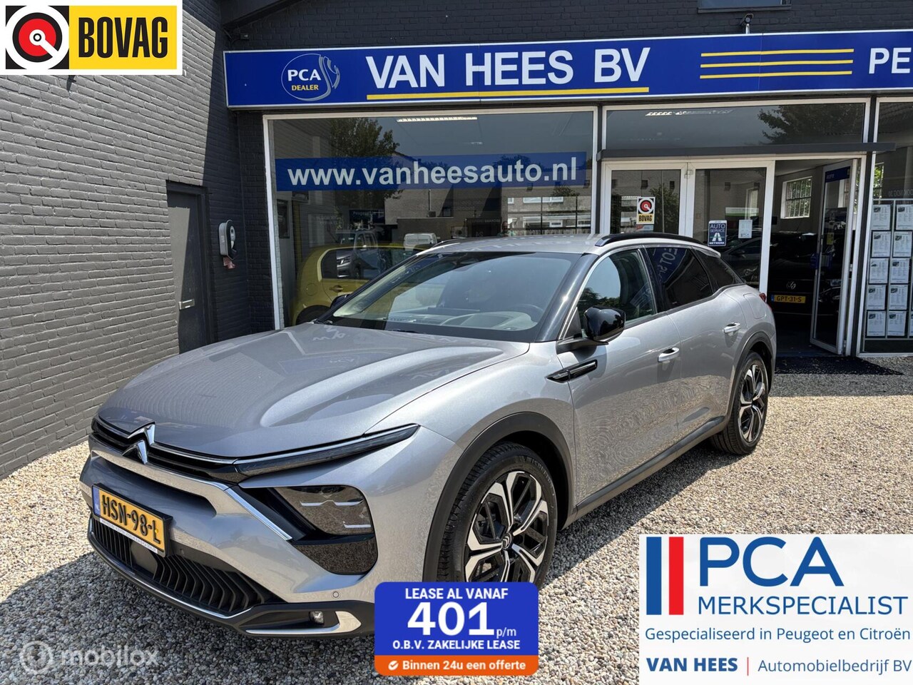 Citroën C5 X - 1.6 Plug-in 225 e:Hybrid Shine leer carplay 19 inch stuurverwarming automaat navigatie led - AutoWereld.nl