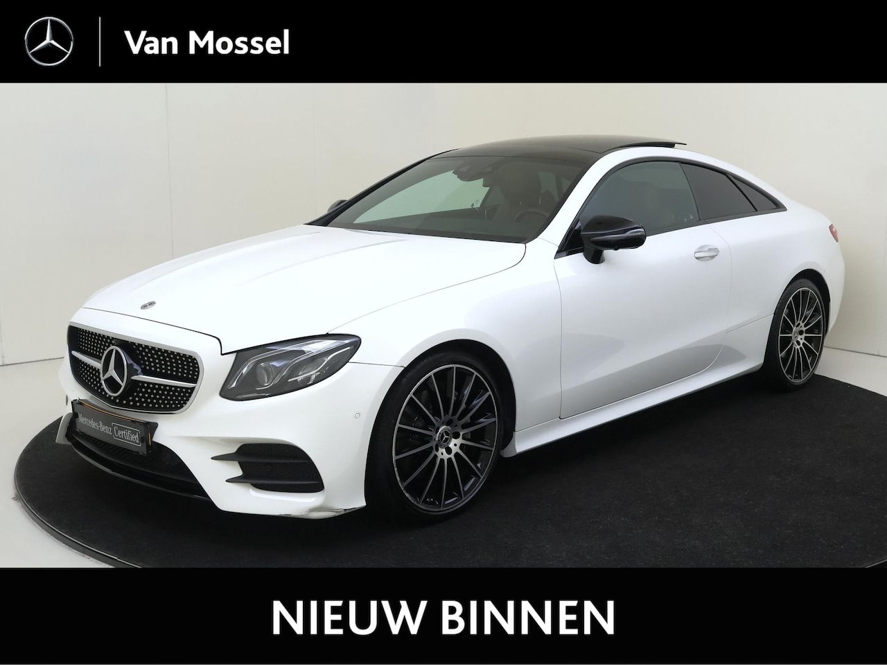 Mercedes-Benz E-klasse Coupé - 200 Premium Plus /Panoramadak /Memory /Burmester /360 Camera /Night pakket /20 Inch - AutoWereld.nl