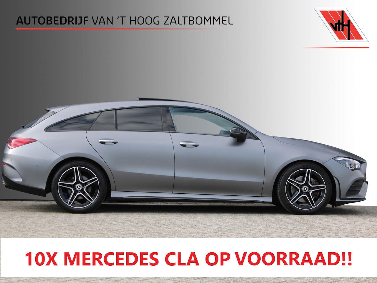 Mercedes-Benz CLA-klasse Shooting Brake - 200 AUT7 <<MAGNO GREY>> AMG NIGHT PANORAMADAK SFEER KEY-LESS GO MEMORY CARPLAY TREKHAAK - AutoWereld.nl
