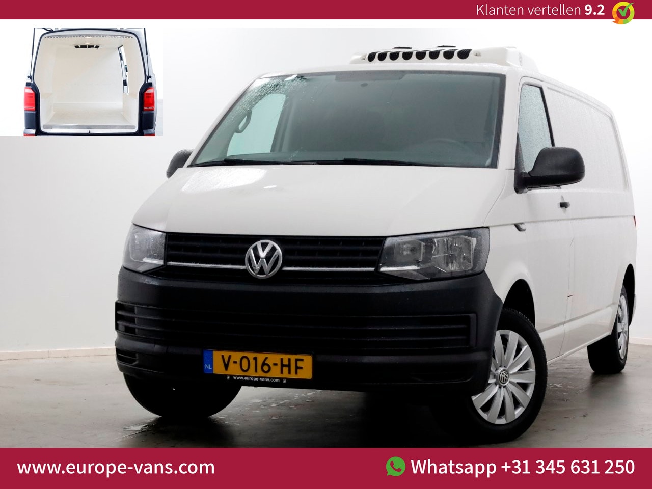 Volkswagen Transporter - T6 2.0 TDI 102pk E6 Lang Koelwagen Airco/Navi/Achterklep 08-2017 - AutoWereld.nl