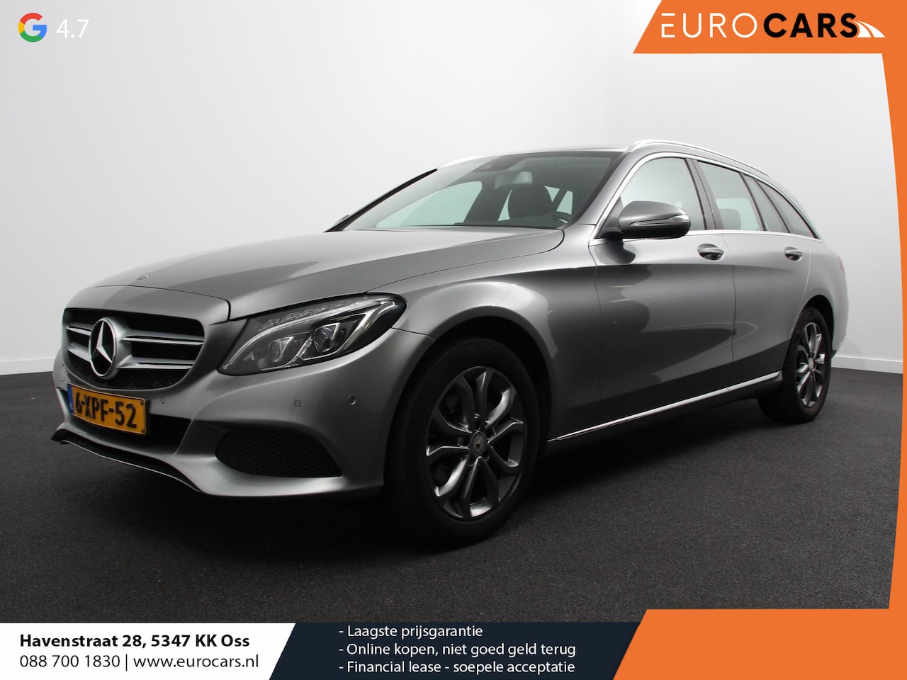 Mercedes-Benz C-klasse Estate - 180 Ambition automaat Clima control leder navigatie lichtmetalen velgen parksensoren cruis - AutoWereld.nl
