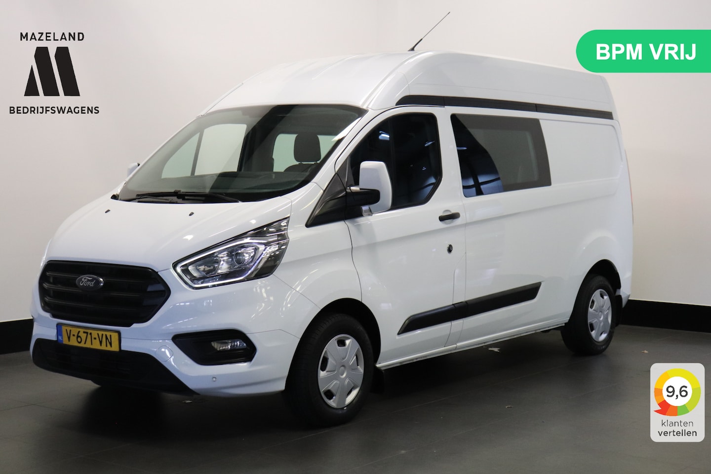 Ford Transit Custom - 2.0 TDCI L2H2 Dubbel Cabine EURO 6 - Airco - Cruise - PDC - € 14.900,- Excl. - AutoWereld.nl