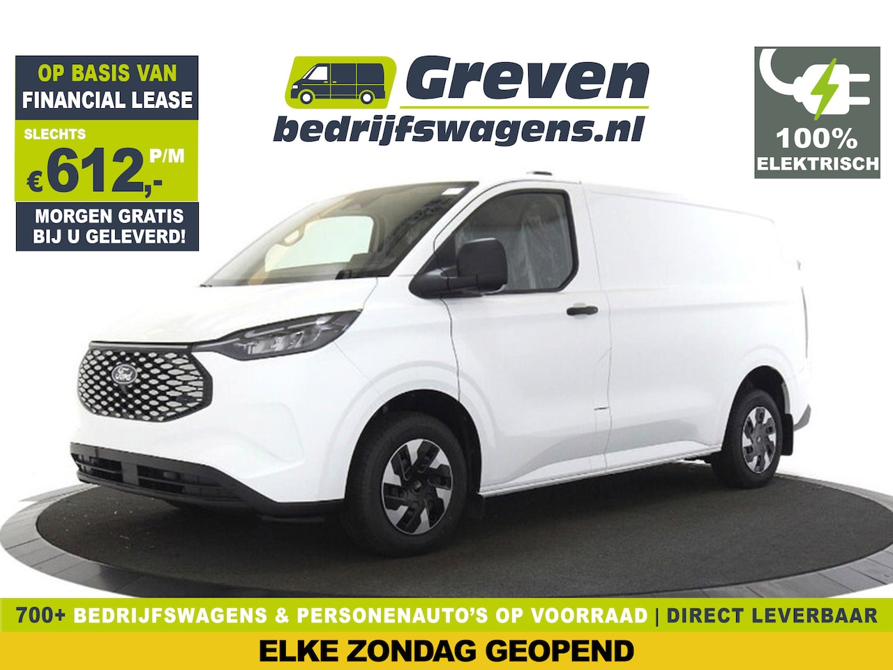 Ford Transit Custom - e-Transit 65 kWh L1H1 136PK | VERWACHT | EMISSIEVRIJE ZONE | 3 Persoons | LED | Camera - AutoWereld.nl