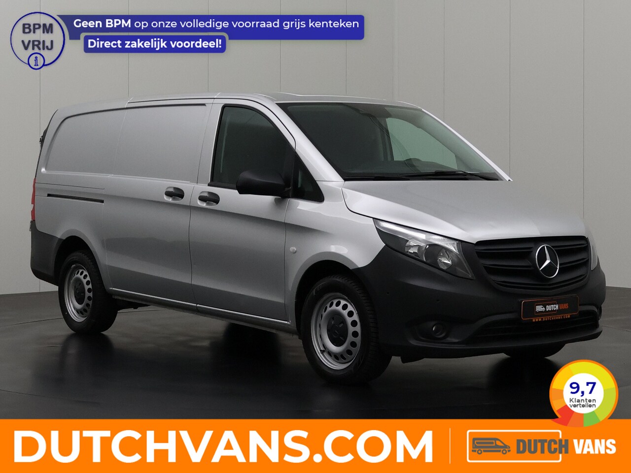 Mercedes-Benz Vito - 116CDi 9G-Tronic Automaat Lang | Achterdeuren | Navigatie | Airco | Cruise | 3-Persoons - AutoWereld.nl
