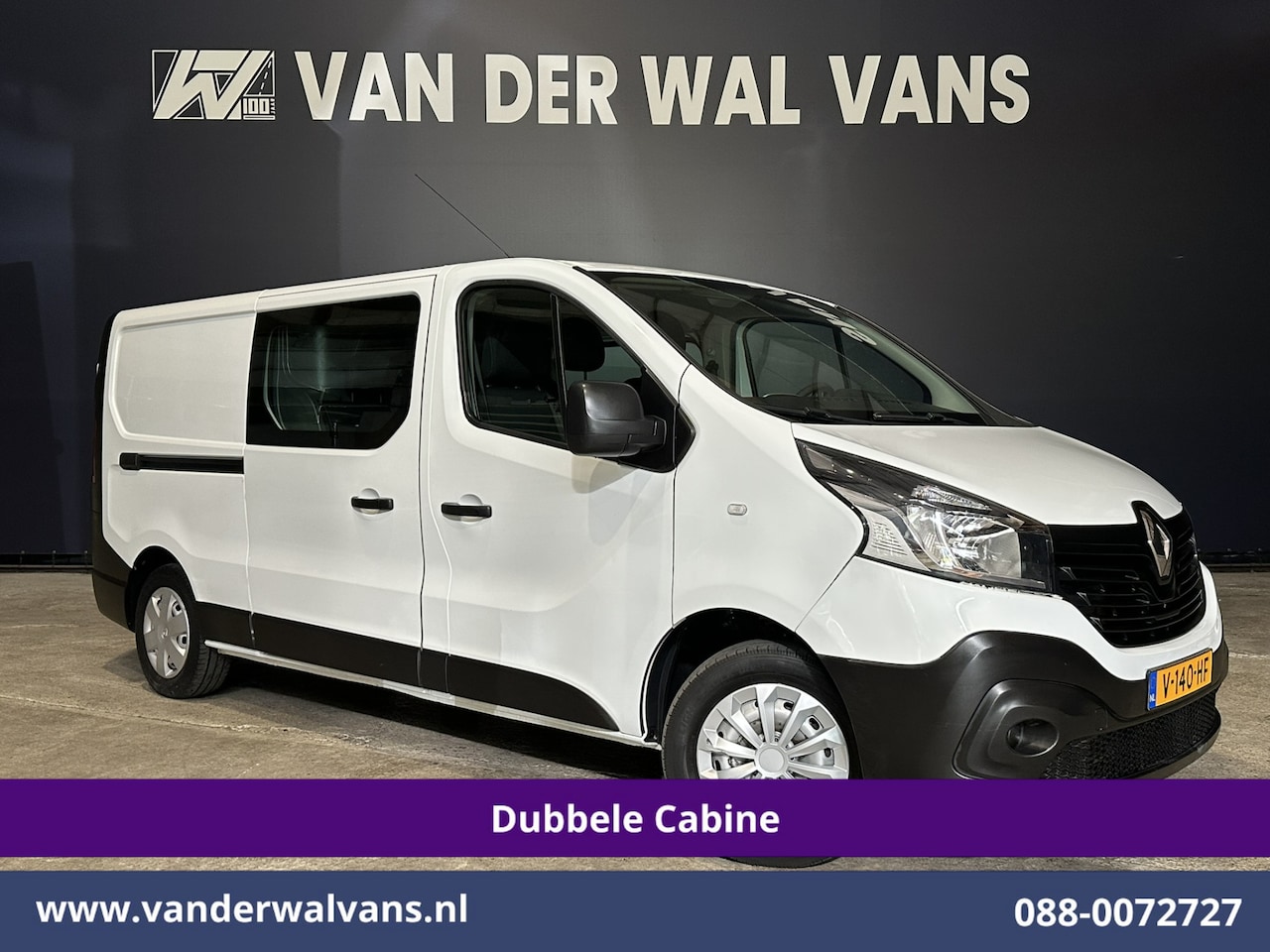 Renault Trafic - 1.6 dCi L2H1 Dubbele cabine Euro6 Airco | 6-Zits | Navigatie | Cruisecontrol | Trekhaak | - AutoWereld.nl