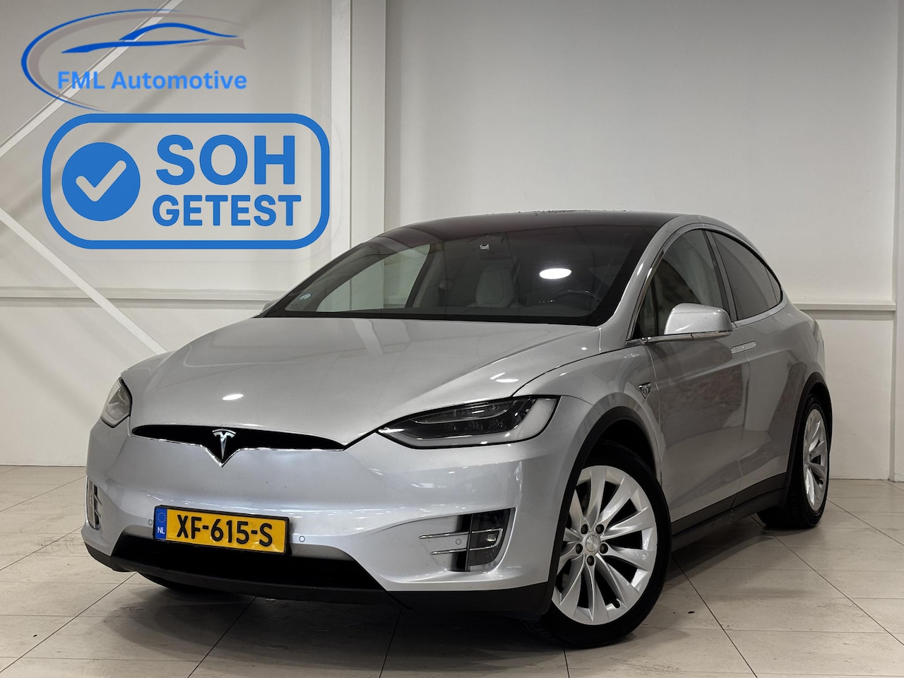 Tesla Model X - 100D 7P | Trekhaak | Beige interieur | 86,2% SOH | 7 Persoons | Grote accu - AutoWereld.nl