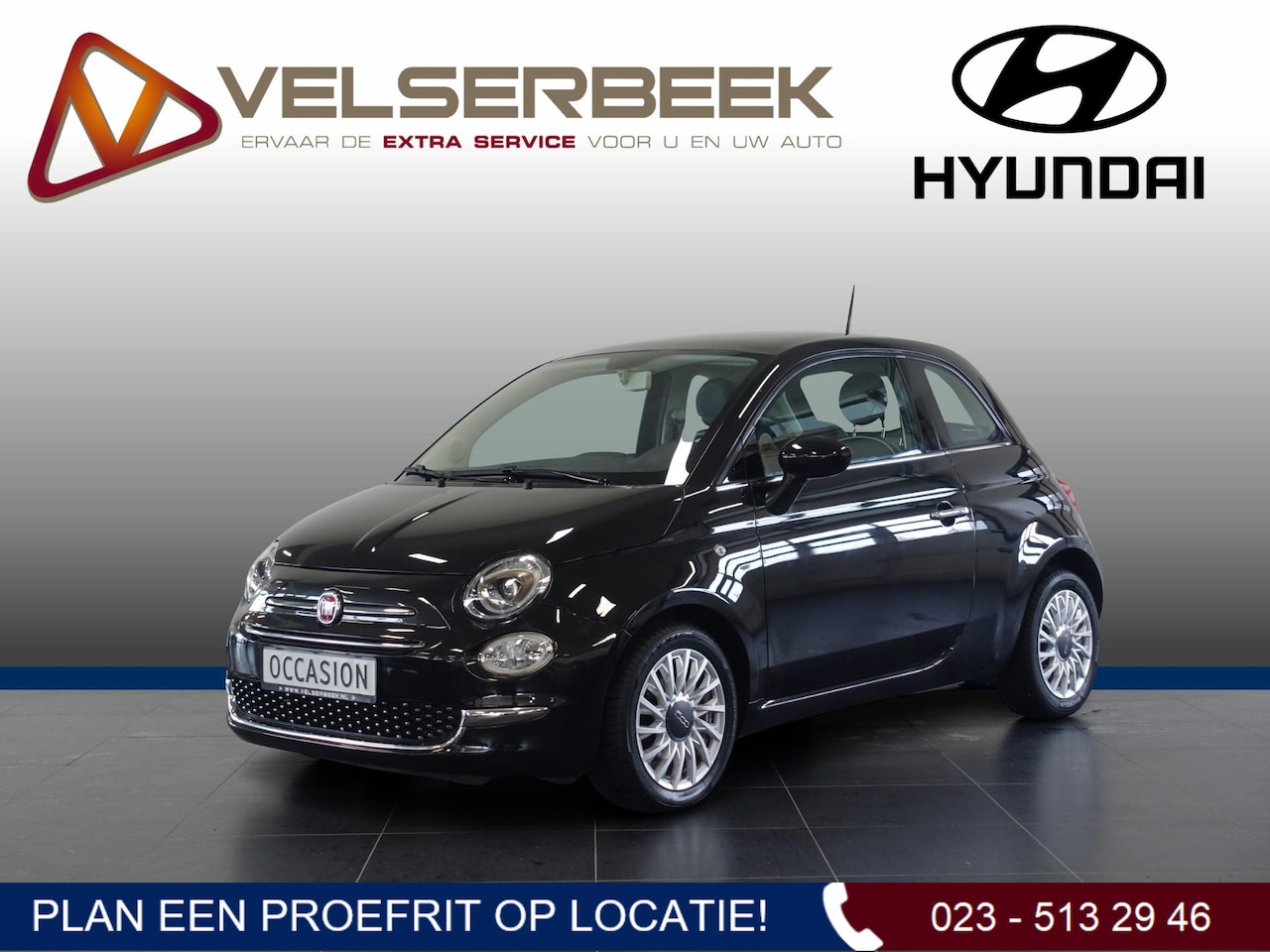 Fiat 500 - 0.9 TwinAir Turbo Lounge *Automaat/Ponodak/Airco* - AutoWereld.nl