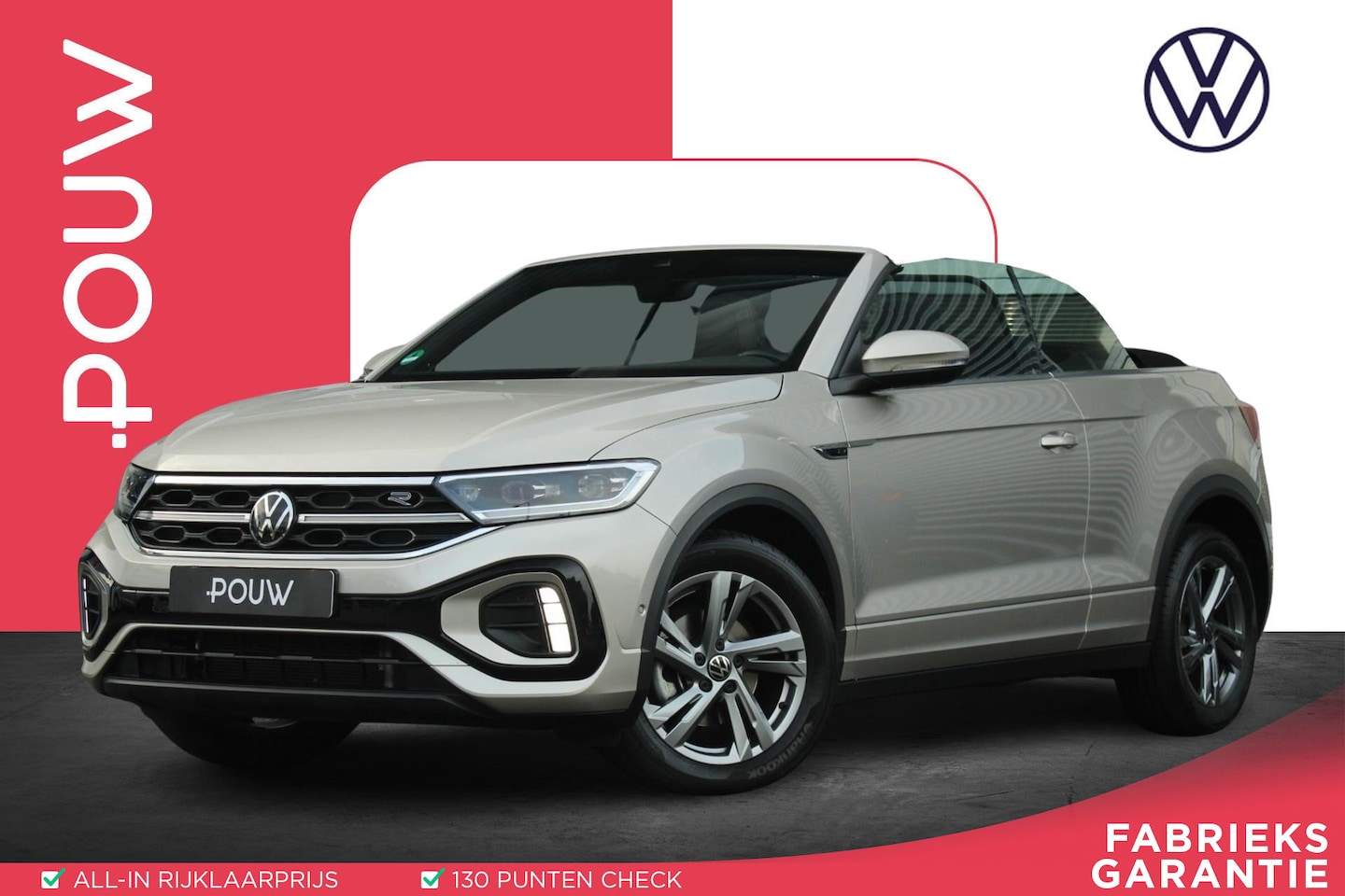 Volkswagen T-Roc Cabrio - 1.5 TSI 150pk DSG7 R-Line | Trekhaak Afneembaar | Dodehoek Detectie | Stoelverwarming - AutoWereld.nl