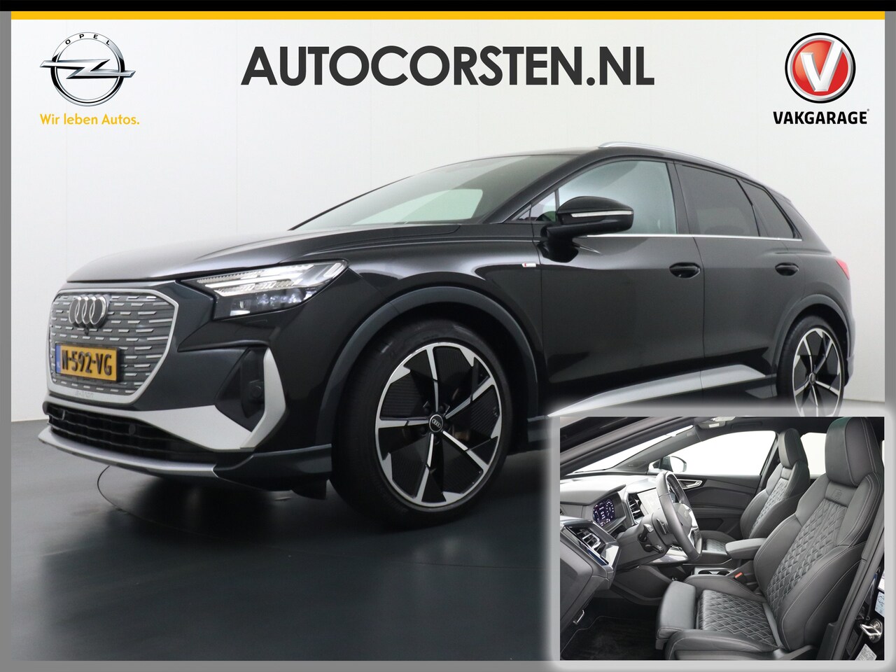Audi Q4 e-tron - 50 Quattro 77kWh S-Line Competition 300pk Sonos®-Audio Pano-dak Leer Warmtepomp Adaptive-C - AutoWereld.nl