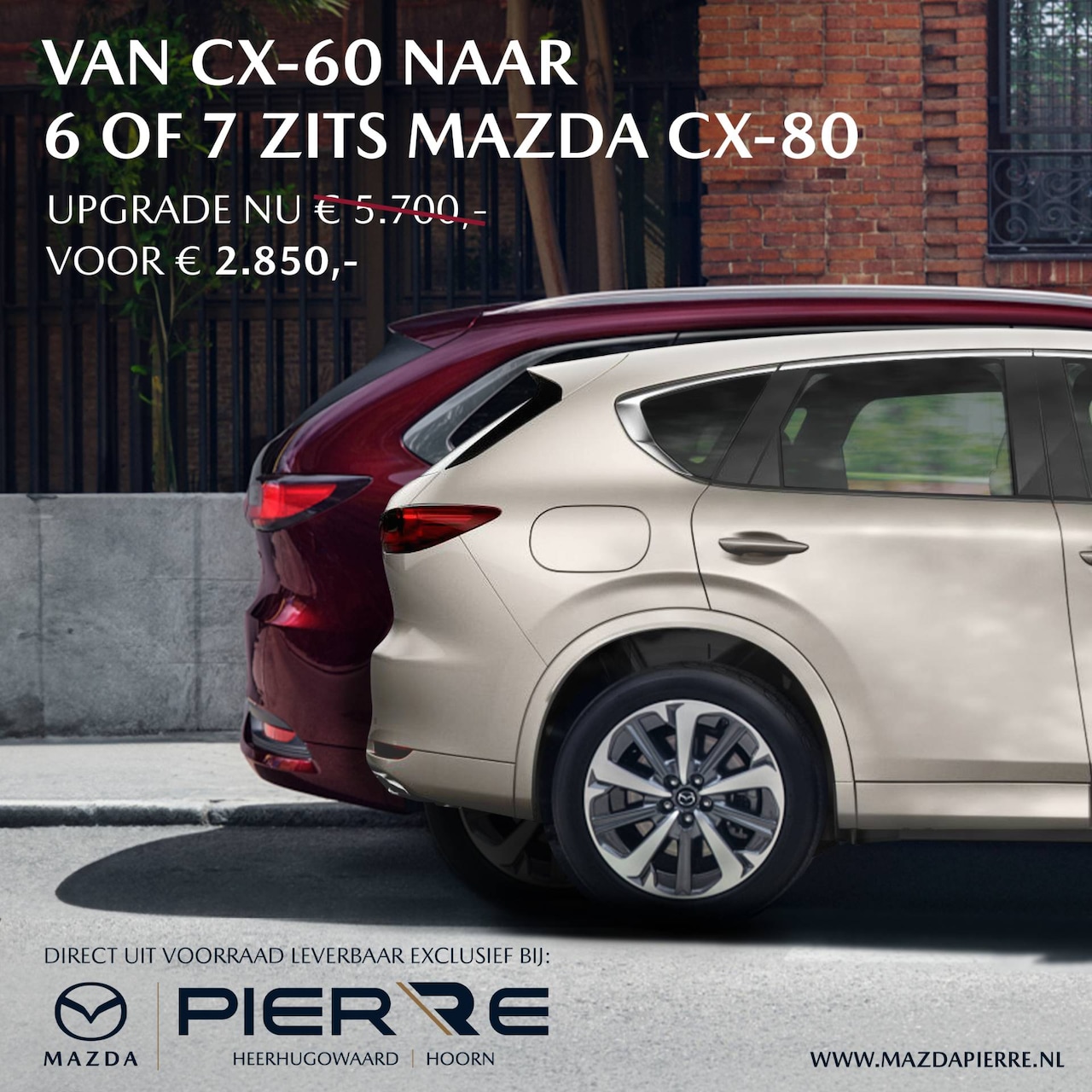 Mazda CX-80 - 2.5 e-SkyActiv PHEV Exclusive-Line | *UPGRADE ACTIE* - AutoWereld.nl