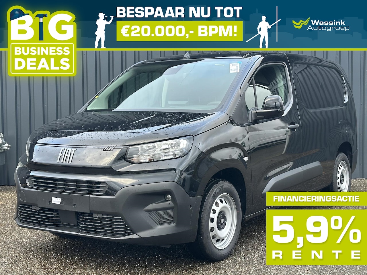 Fiat Doblò Cargo - New GB 1.5 BlueHDi 100pk L2 | Comfort Connect Pakket | Houten vloer laadruimte | Trekhaakv - AutoWereld.nl