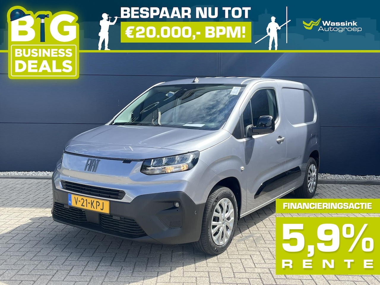Fiat Doblò Cargo - GB 1.5 BlueHDi 130pk S&S L1 | Automaat | Navigatie | Digitale Spiegel | Parkeercamera | - AutoWereld.nl