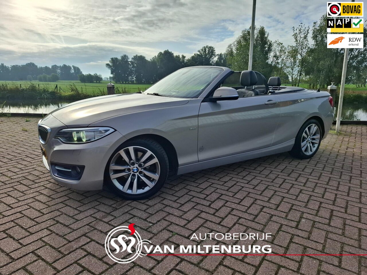 BMW 2-serie Cabrio - 220i High Executive Leer Stoelverw. Clima PDC v+a - AutoWereld.nl