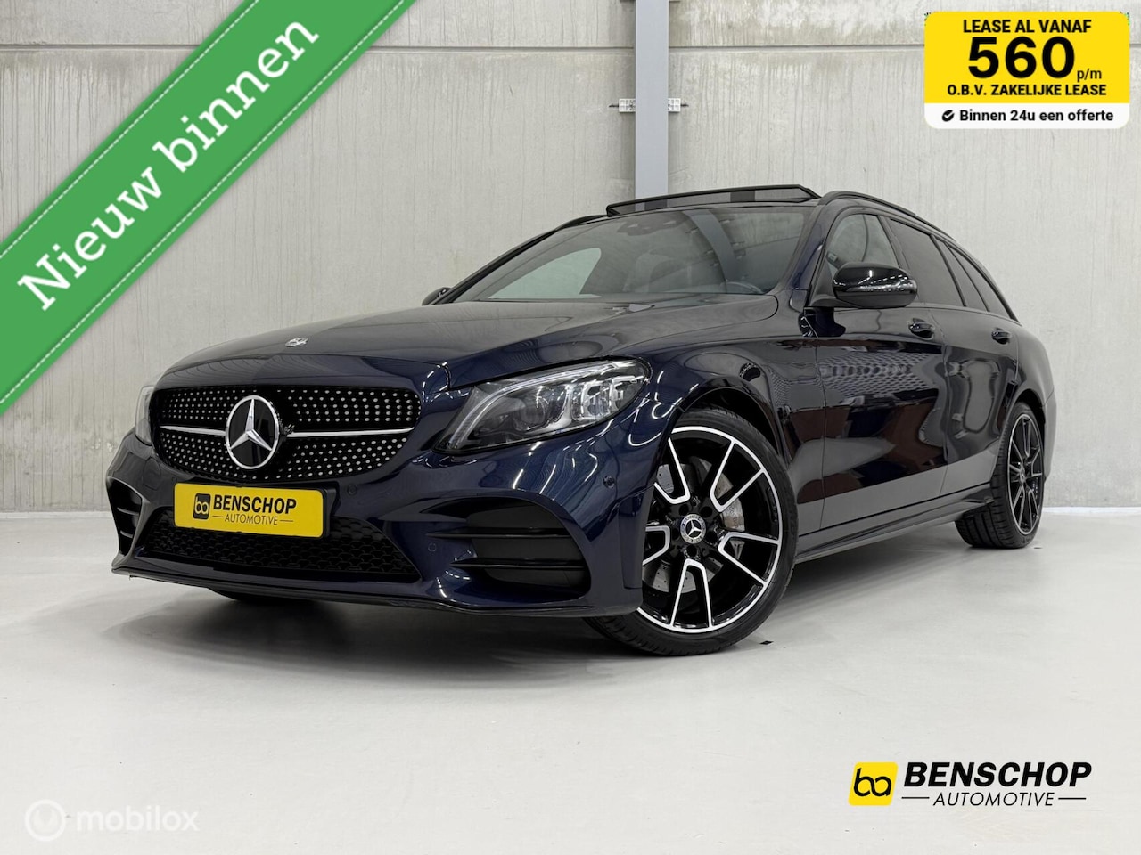 Mercedes-Benz C-klasse Estate - 300 AMG Panodak Navi Leer Burmeister Carplay HUD ACC LED - AutoWereld.nl