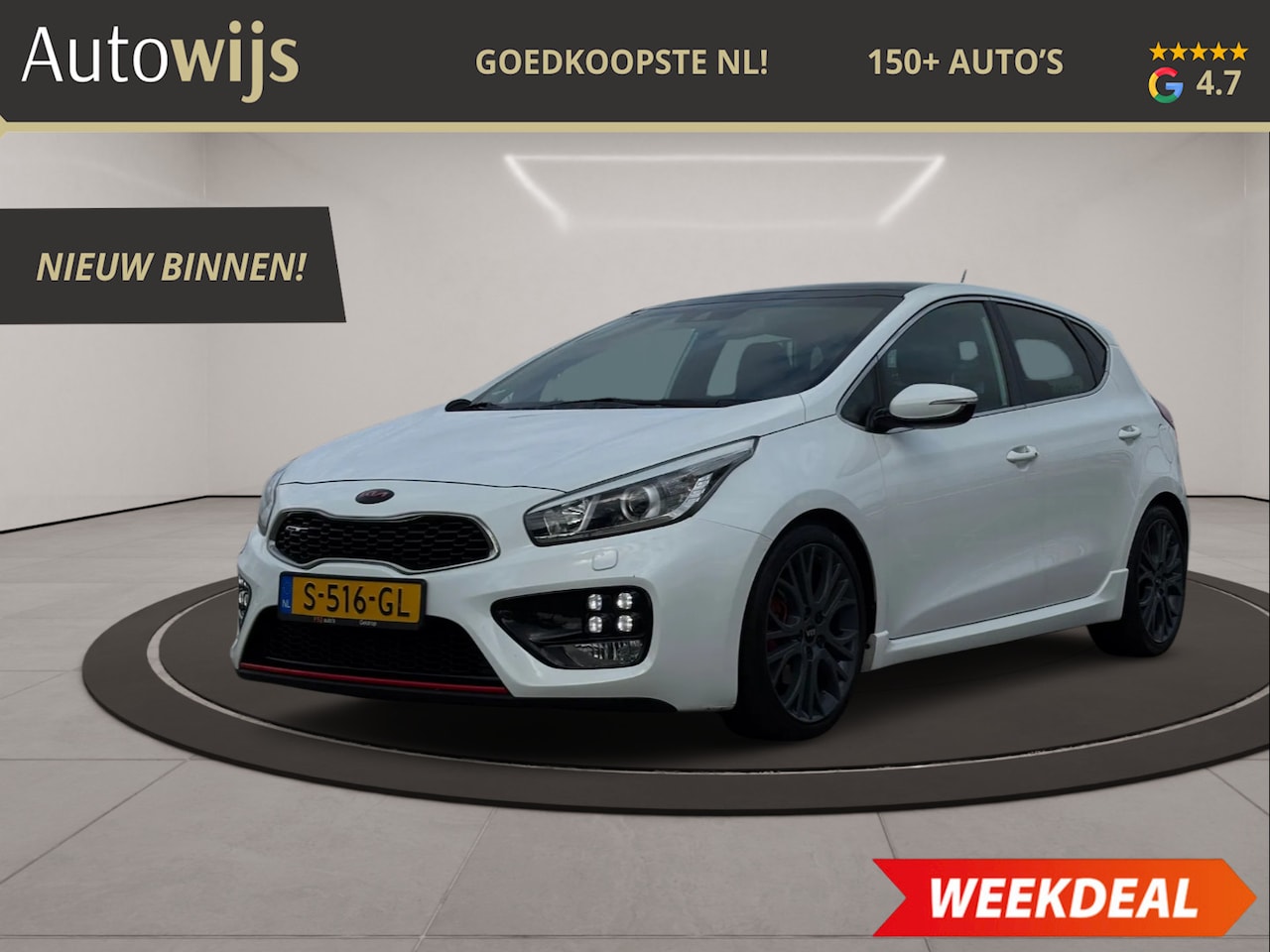 Kia Cee'd - 1.6 GT|204PK|Xenon|Pano|Camera|Stuurverw - AutoWereld.nl