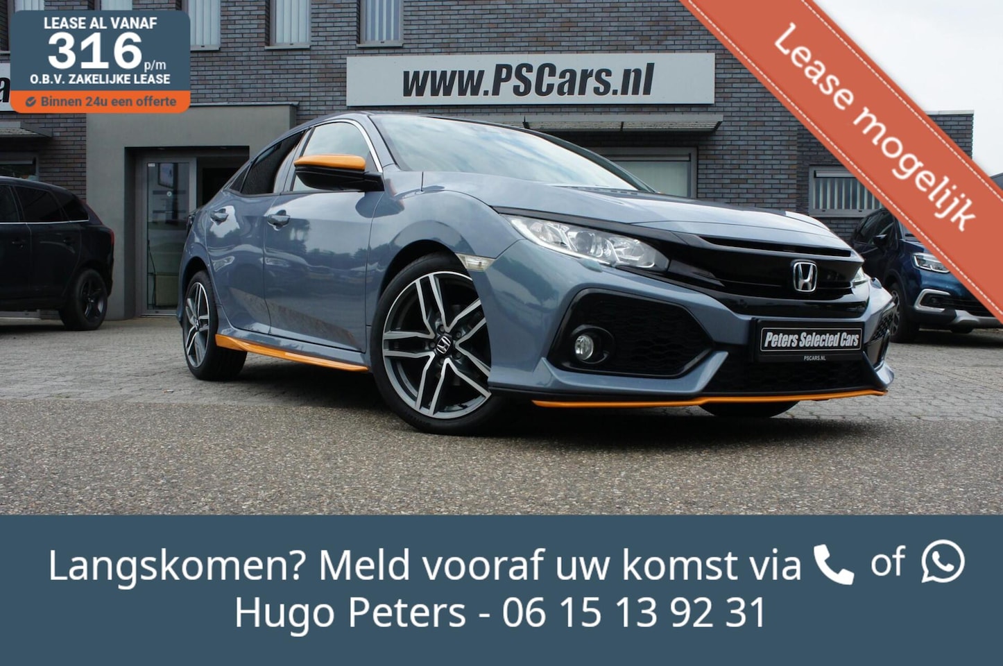 Honda Civic - 1.0 i-VTEC Elegance Sport Orange Edition - AutoWereld.nl