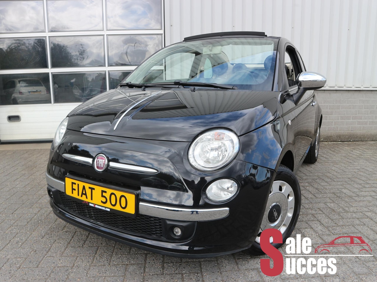 Fiat 500 C - 1.2 Lounge Zwart/Zwart - AutoWereld.nl