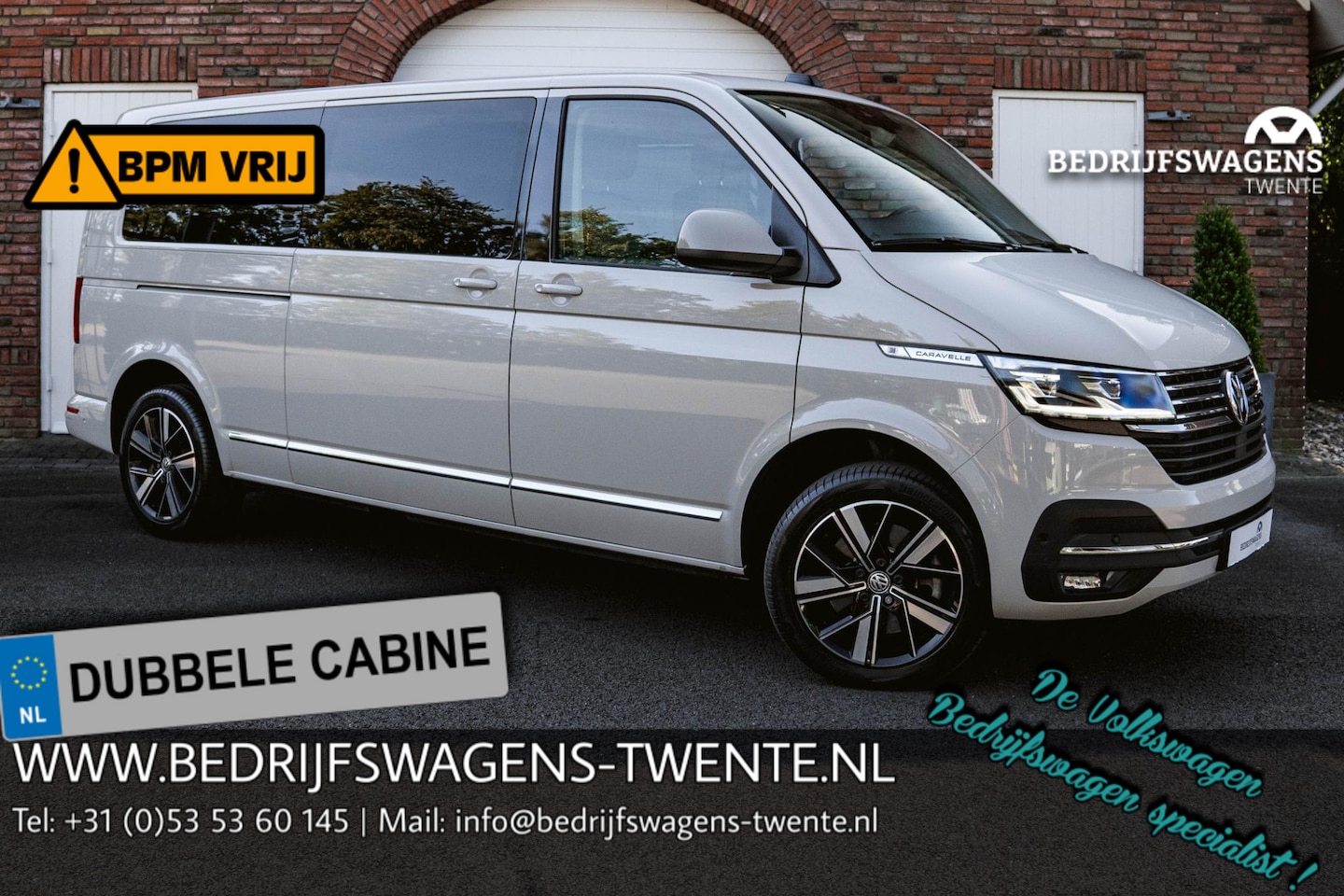 Volkswagen Transporter Caravelle - T6.1 Caravelle 204pk Highline 4-MOTION DSG L2H1 ACC | LED | Leder | Side Assist | ELEKT.KL - AutoWereld.nl