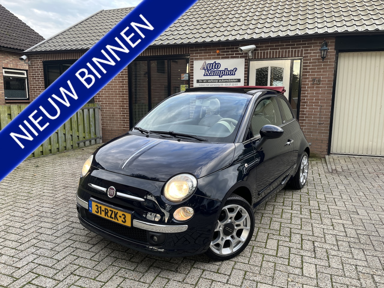 Fiat 500 C - 1.2 Lounge Airco PDC H.Leer 16" - AutoWereld.nl