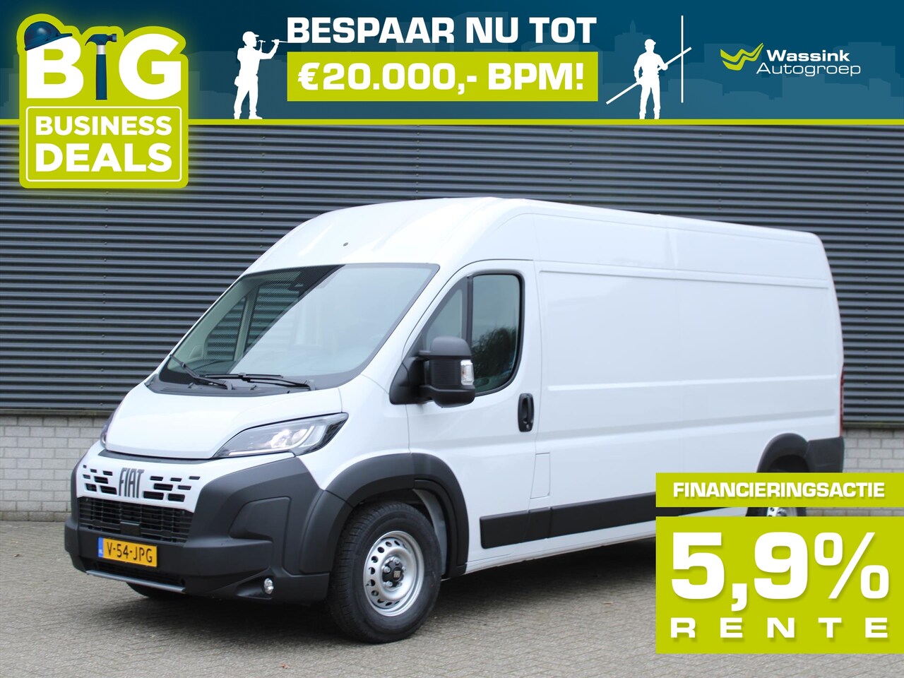 Fiat Ducato - L3H2 35 Zwaar 140pk I Trekhaak I Pack Techno Premium I Pack Worksite Heavy - AutoWereld.nl