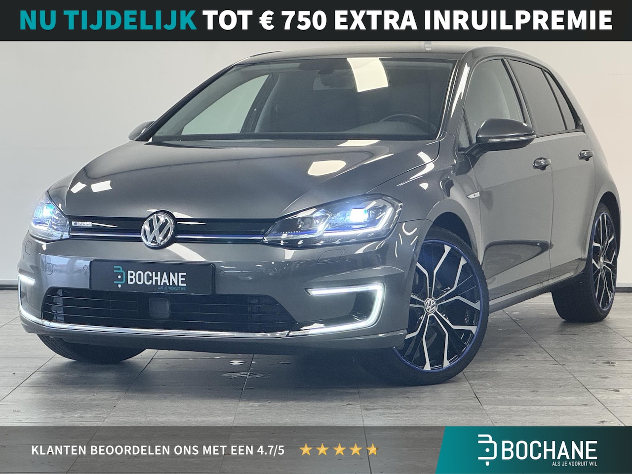 Volkswagen e-Golf - e-Golf | CARPLAY \ LEDER | NAVIGATIE | 17" LM - AutoWereld.nl