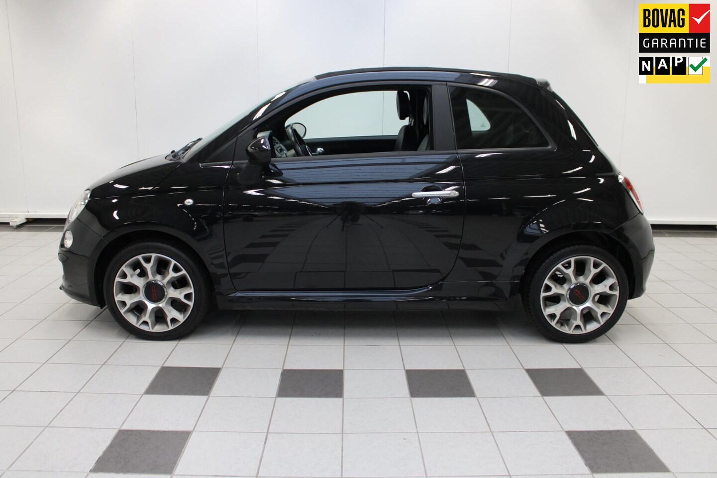 Fiat 500 - 1.2 Lounge - Cabrio en Lederen Bekleding - AutoWereld.nl