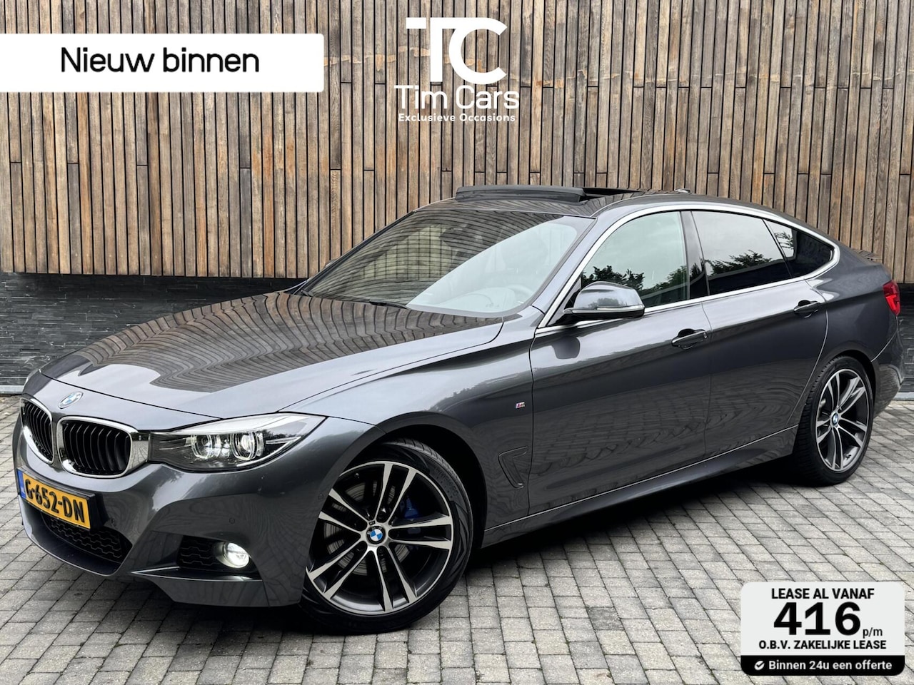 BMW 3-serie Gran Turismo - 320i M-sport Automaat | Panoramadak | Lederen bekleding | Stoelverwarming | Getint glas | - AutoWereld.nl