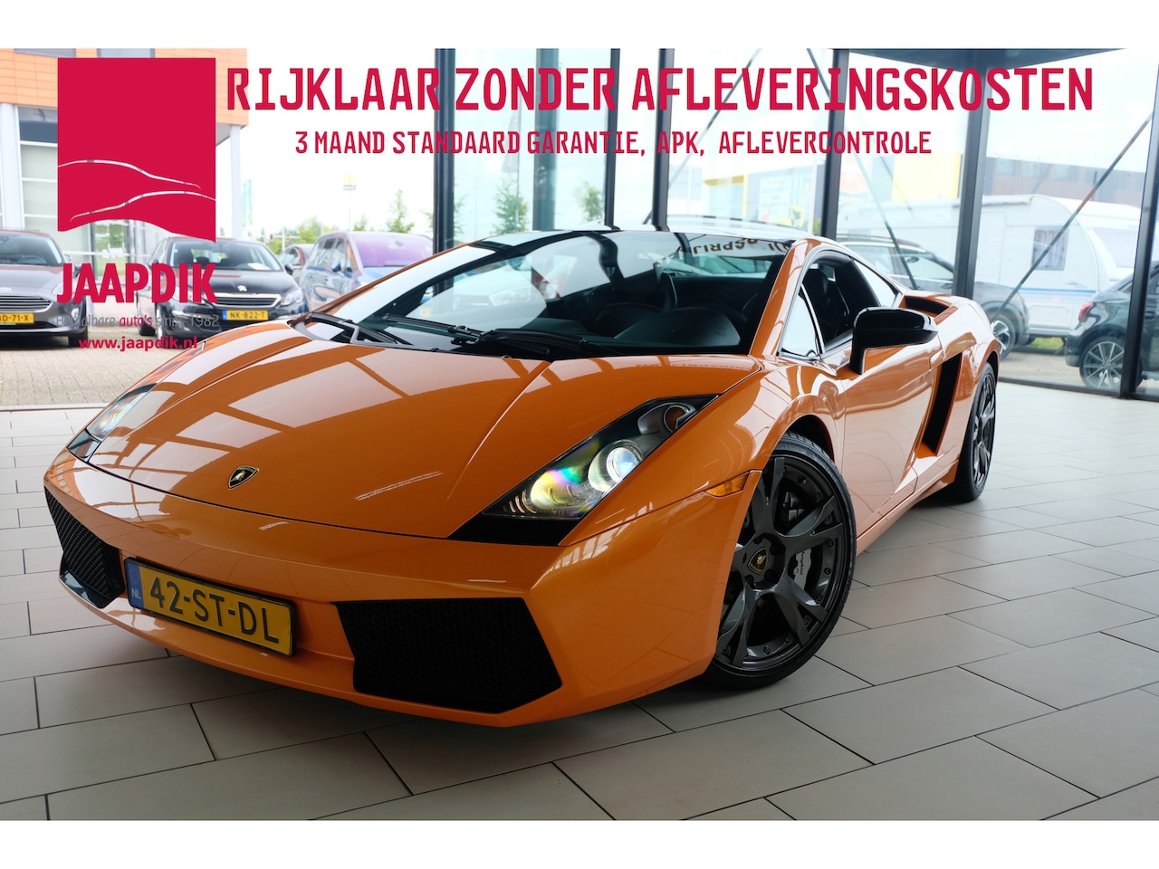 Lamborghini Gallardo - SE NR 195! BWJ 2005 5.0 V10 520 PK / BTW AUTO! / AUTOMAAT / LEDER / STOELVERW. / CAMERA / - AutoWereld.nl
