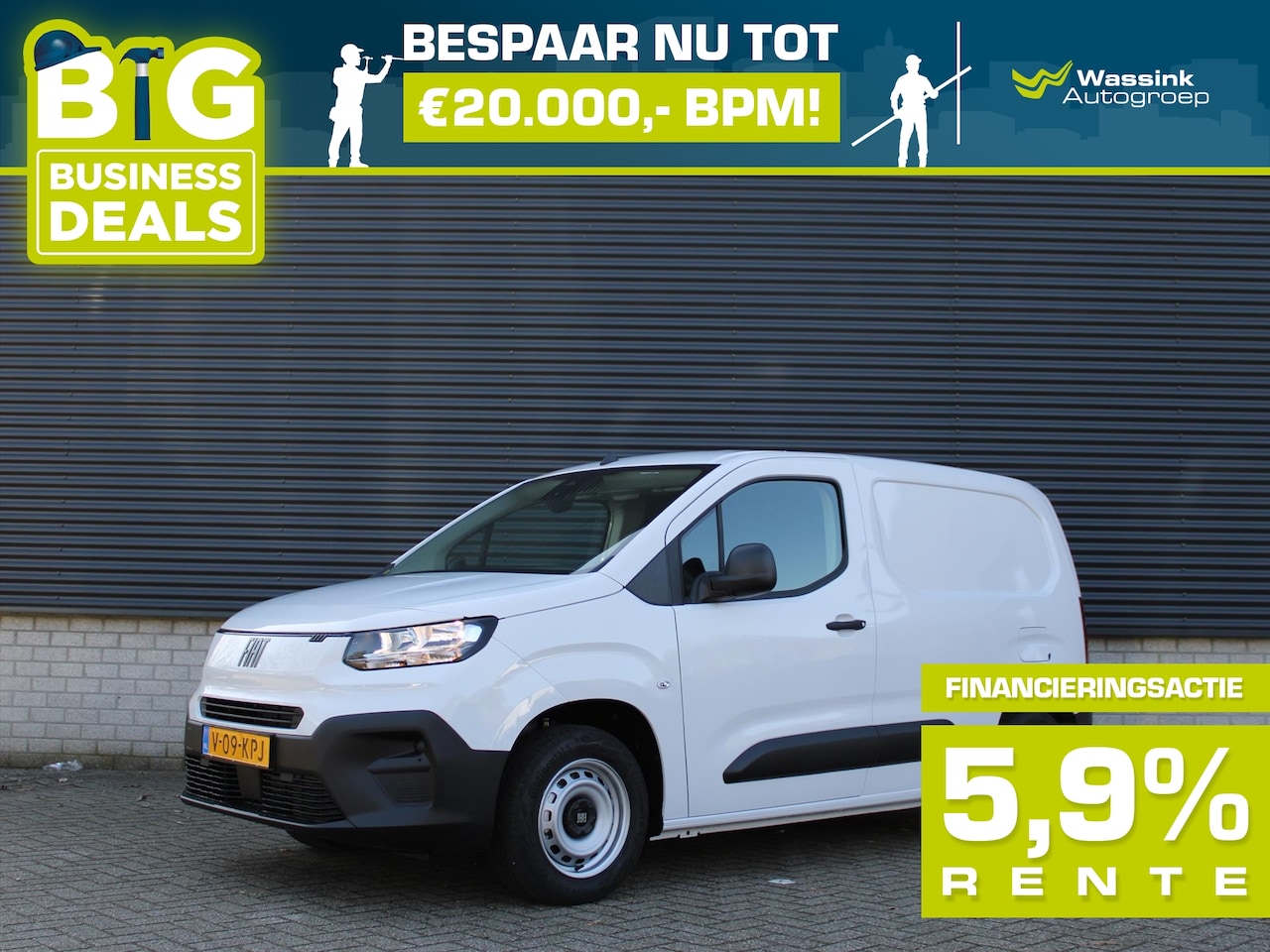 Fiat Doblò Cargo - New L1 1.5 BlueHDi 100pk I Touchscreen I Apple Carplay/Android Auto I Houten Laadruimte Af - AutoWereld.nl