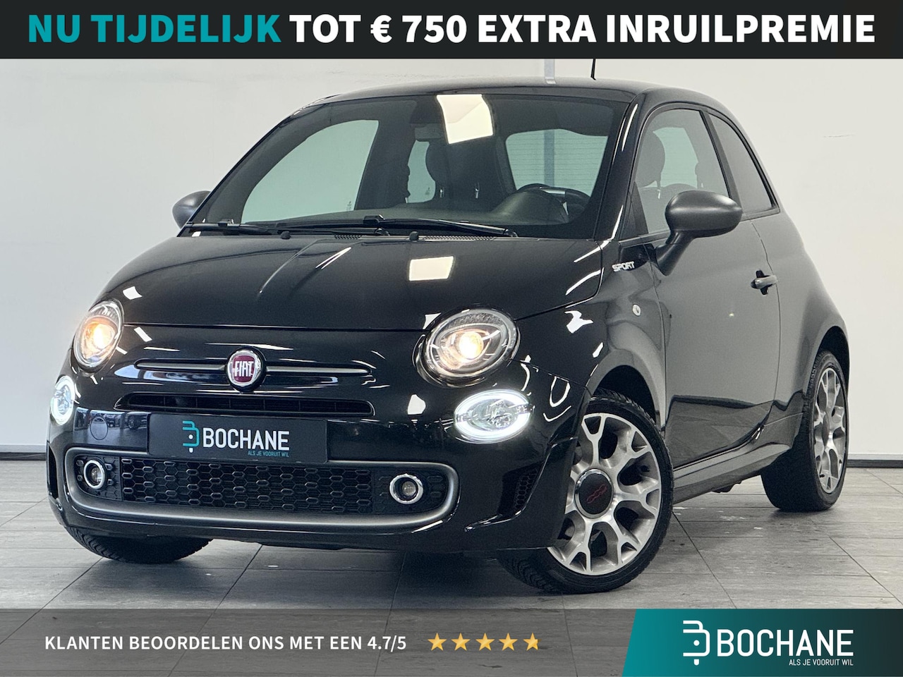 Fiat 500 - 1.0 Hybrid Sport | PANORAMADAK | LM VELGEN | HALF LEDER | - AutoWereld.nl